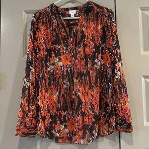 LAST CALL! Evereve Peyton Jensen colorful printed blouse